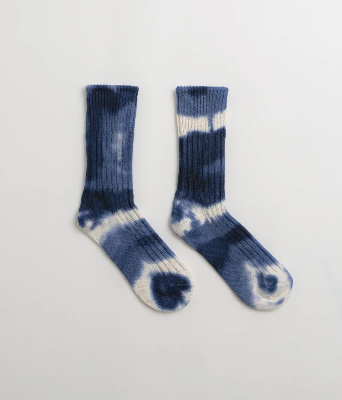 Performance ankle socks-RoToTo Chunky Ribbed Socks - Navy / Blue