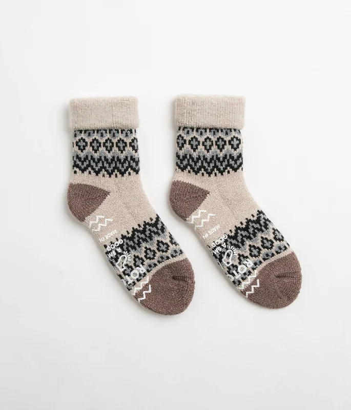 Formal wool socks-ROTOTO Comfy Room Nordic Socks - Ivory