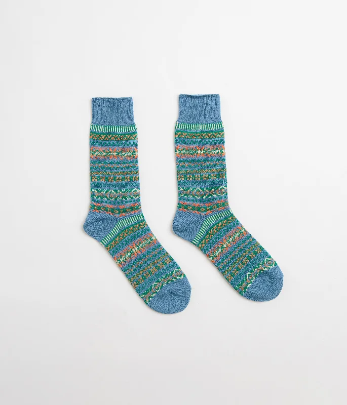 Quirky flamingo socks-ROTOTO Patterned Socks - Blue