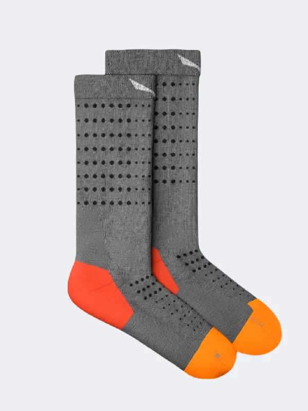 Classic yellow socks-Salewa Pedroc Alpine Merino Quarter Men Hiking Sock Grey Light Melange