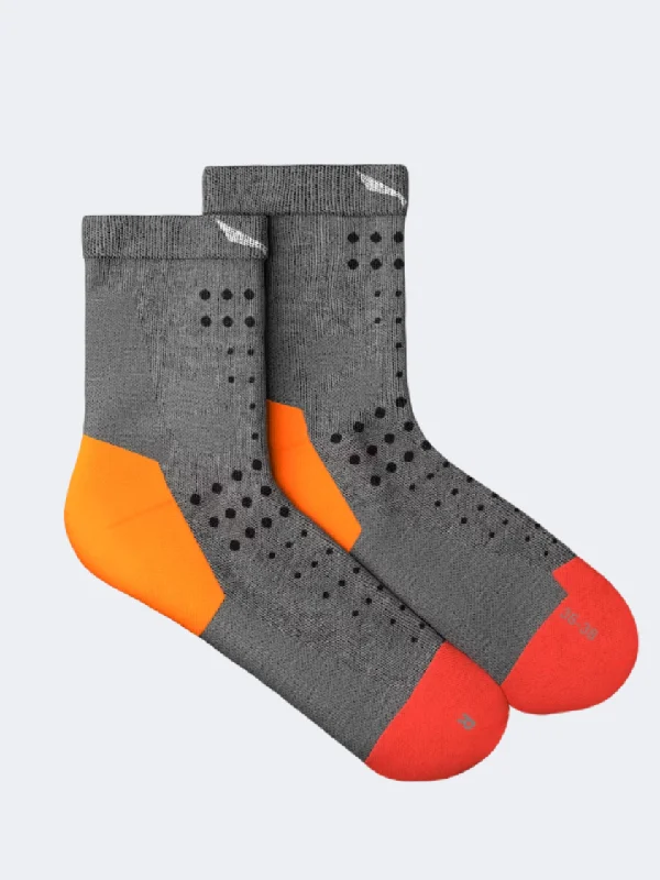 Adorable stripe socks-Salewa Pedroc Alpine Merino Quarter Women Hiking Sock Grey Light Melange