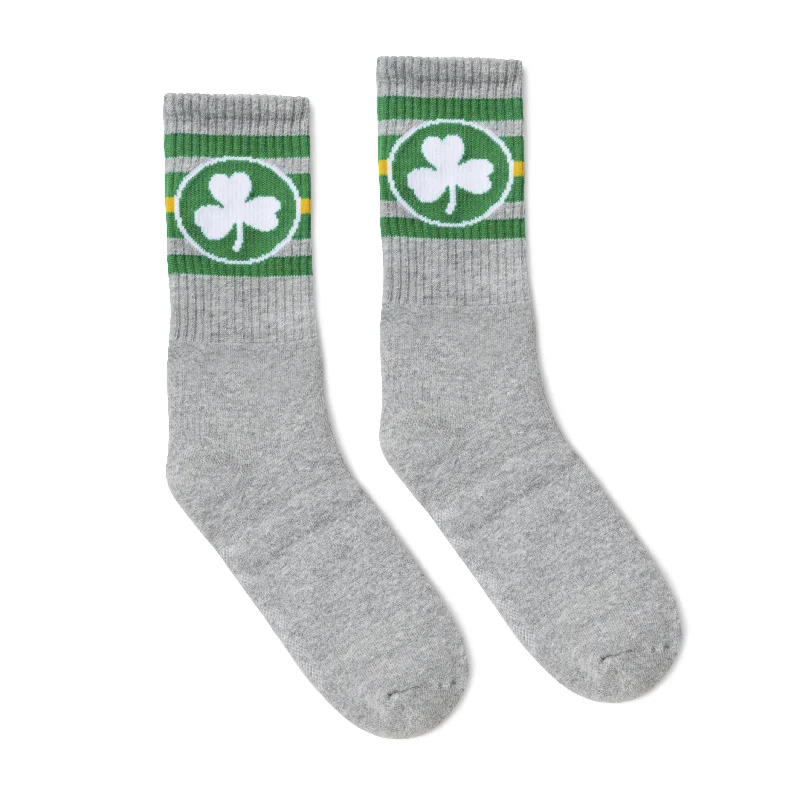 Thin cozy socks-Shamrock Socks | Heather Grey