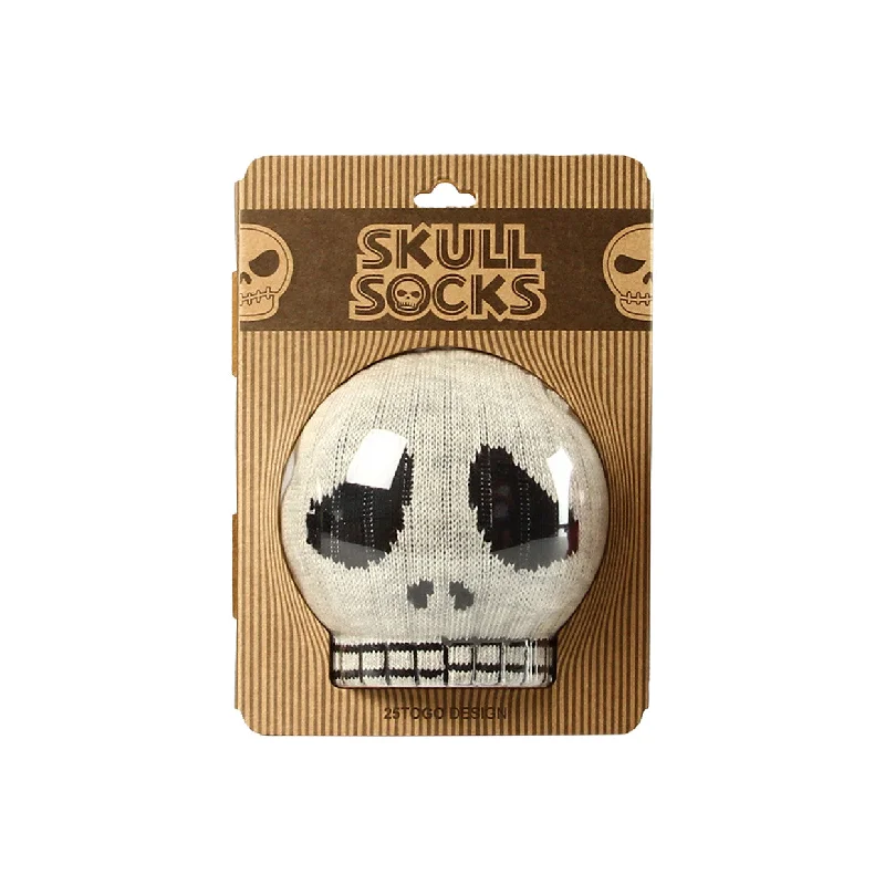 Cute holiday socks-SKULL SOCKS 骷髏襪_灰哭哭臉