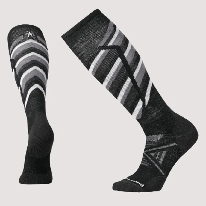 Soft cashmere socks-Smartwool Phd Unisex Skiing Sock Pattern Black