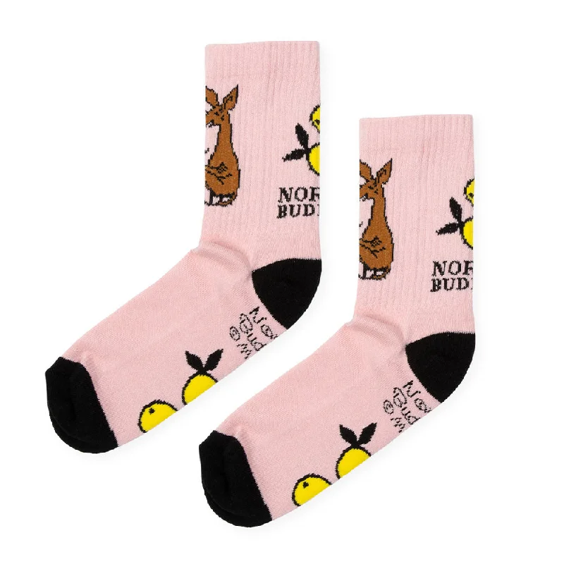 Breathable holiday socks-Sniff Ladies Retro Socks Pink - Nordicbuddies