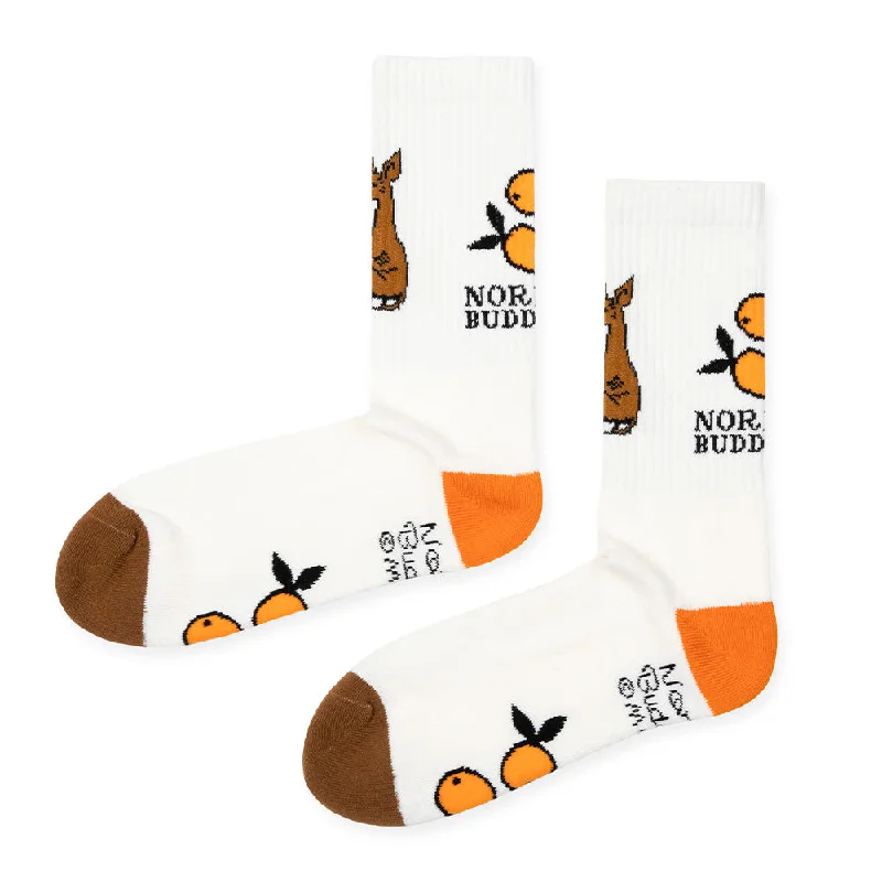 Formal wool crew-Sniff Men Retro Socks White - Nordicbuddies