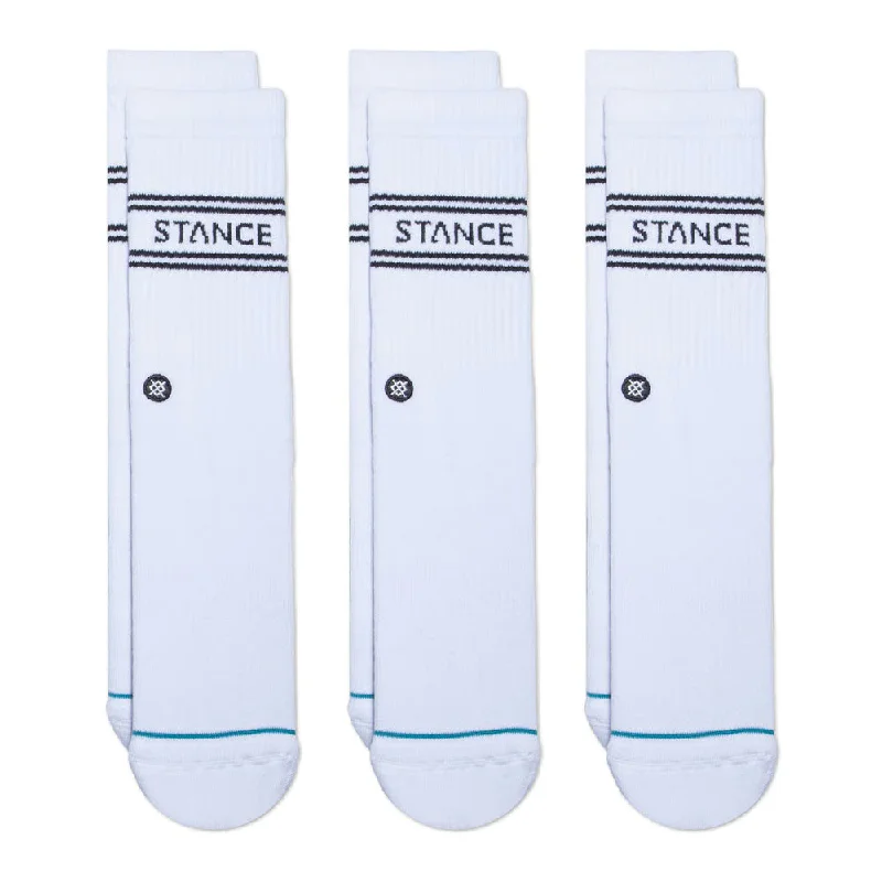 Soft hiking socks-Stance - Basic 3 Pack Socks White