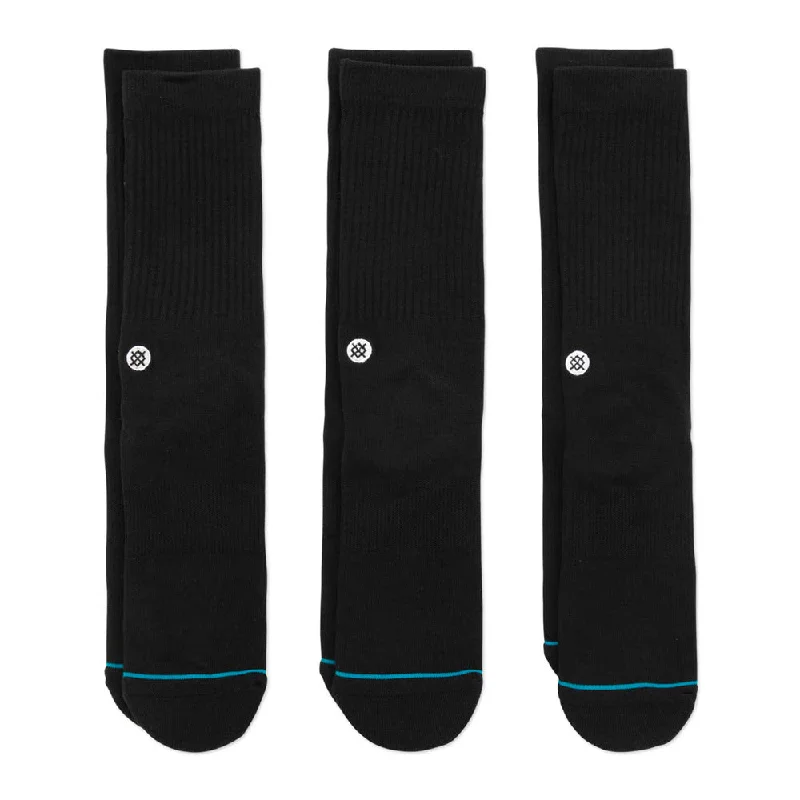 Minimalist knit socks-Stance - Icon 3 Pack Socks Black