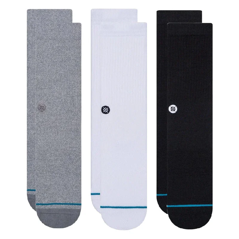 Cushioned fuzzy socks-Stance - Icon 3 Pack Socks Multi