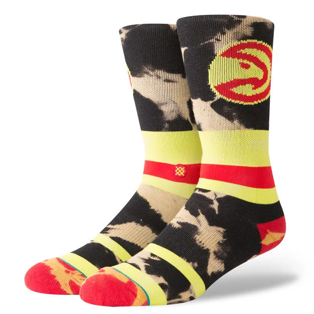 Quirky geometric socks-Stance Men's Basketball M558C18Haw Multicolor Hawks Acid Wash Socks