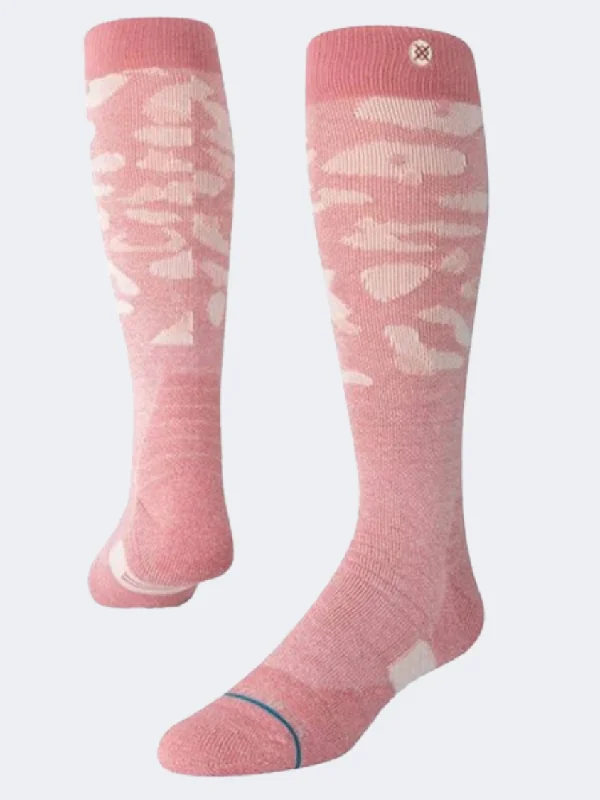 Compression gym socks-Stance Snowed Inn Unisex Skiing Sock Dusty Rose