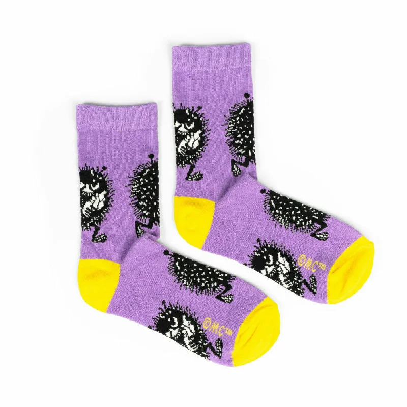 Trendy cotton socks-Stinky Getaway Socks Purple 36-42 - Nordicbuddies