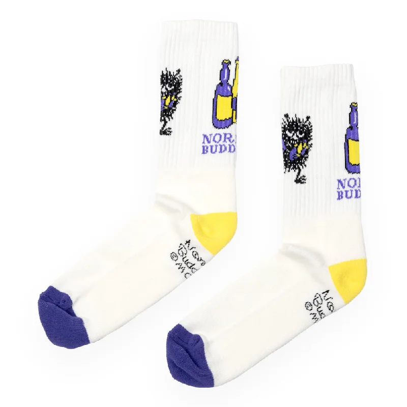 Luxury cozy socks-Stinky Men Retro Socks White - Nordicbuddies