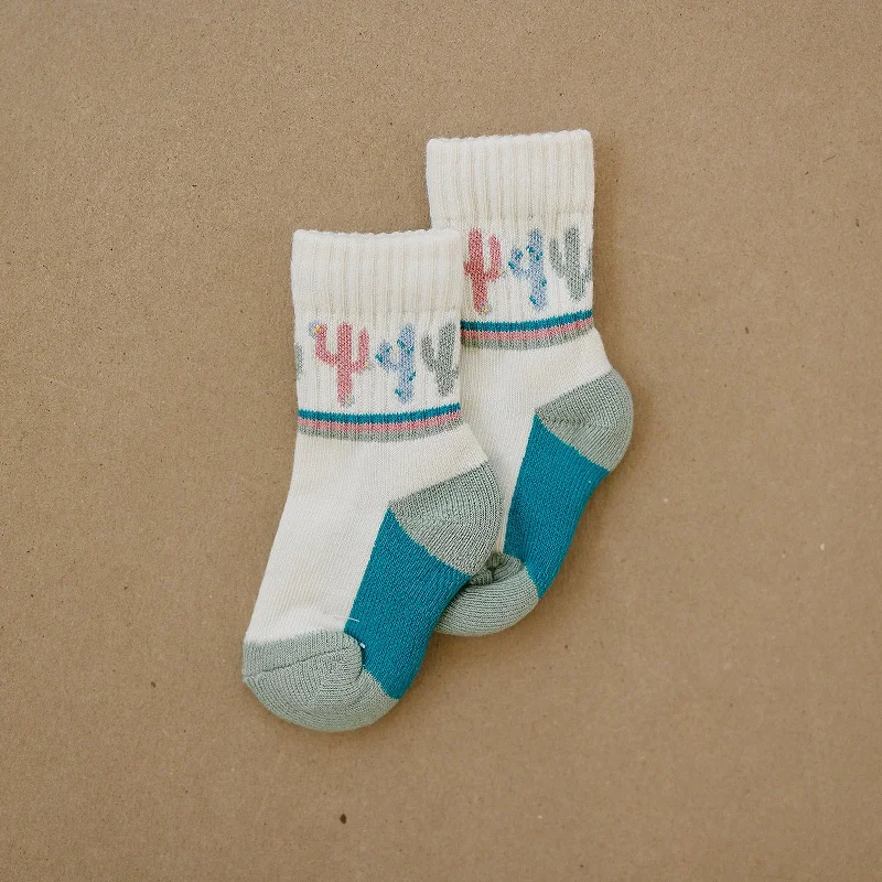 Durable knit socks-Summer Cactus Tube Sock (*FINAL SALE*)