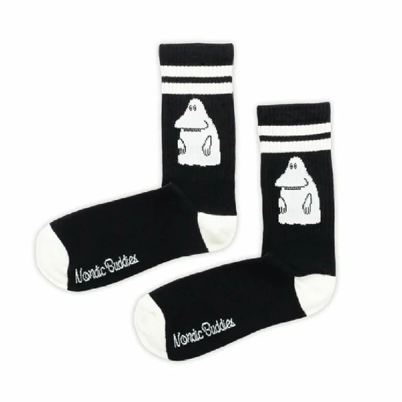 Compression cozy socks-The Groke Retro Socks Black - Nordicbuddies