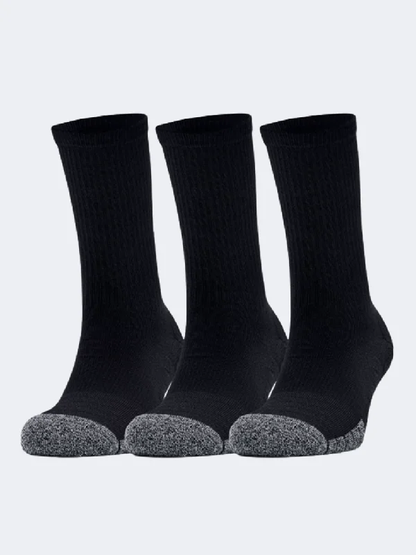 Organic fuzzy socks-Under Armour Heatgear® Crew 3-Pack Unisex Lifestyle Sock Black