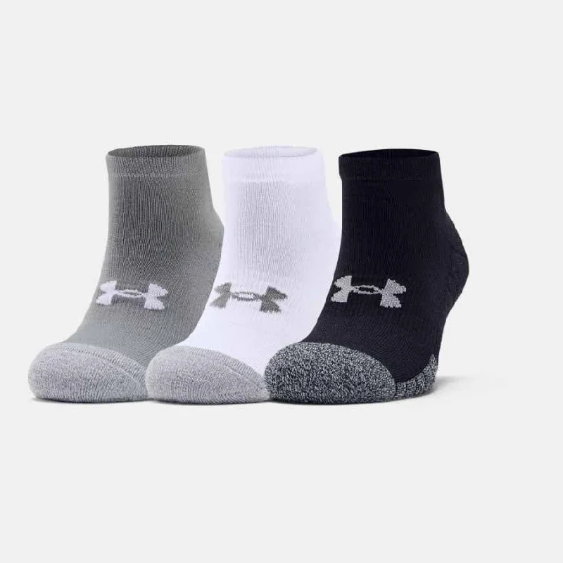 Bold zigzag socks-Under Armour Heatgear® Lo Cut 3-Pack Men Training Sock Steel/White