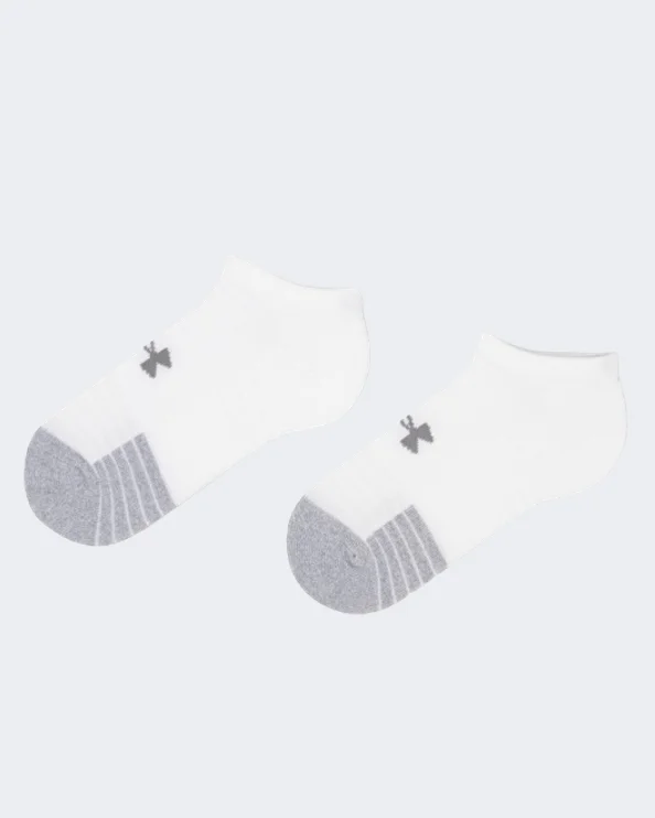 Soft organic socks-Under Armour Heatgear Pack Of 3 Unisex Training Sock White/Steel