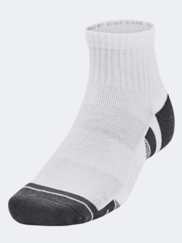 Breathable striped socks-Under Armour Performance Unisex Training Sock White/Pitch Grey