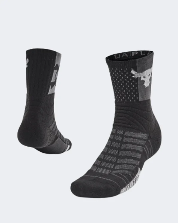 Thin no-show socks-Under Armour Playmaker Project Rock Men Training Sock Black 1362566-004