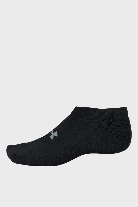 Eco-friendly cotton socks-Under Armour Sock Unisex Training 1347094-001 Ua Training Cotton Ns Black