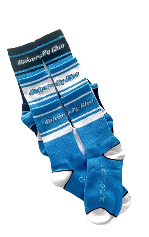 Thin alpaca socks-University Blue socks (3 colorway available)