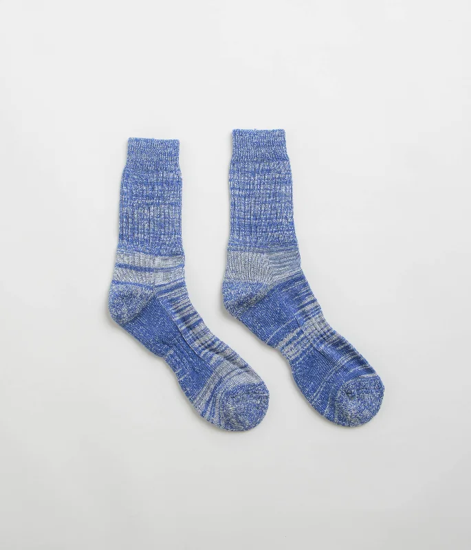 Handmade thermal socks-Uskees 4006 Organic Cotton Socks - Ultra Blue